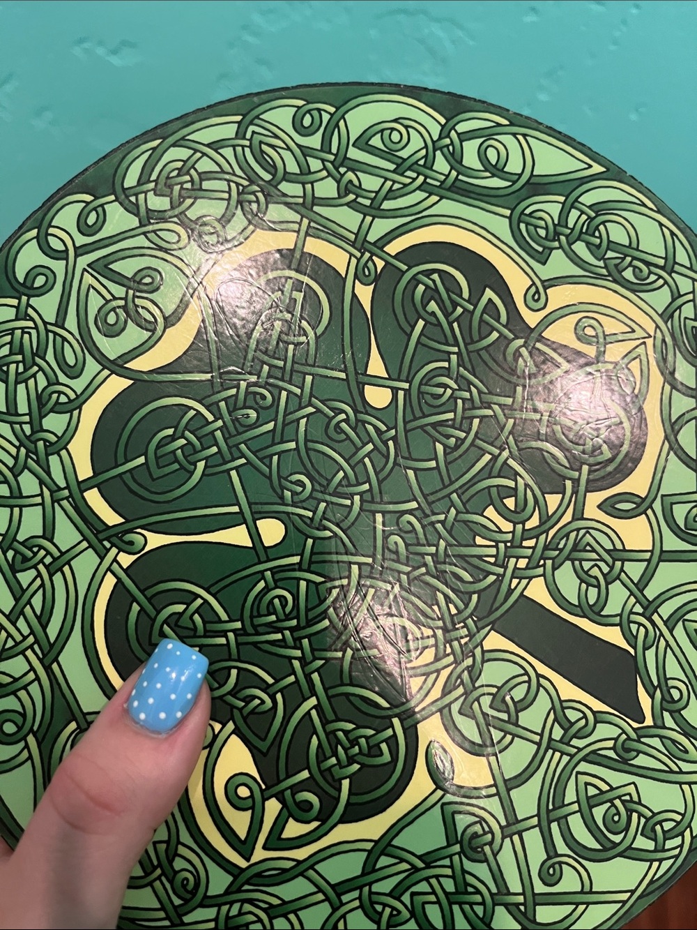 Celtic Shamrock Calming Trace Plate - Picture 3 of 5